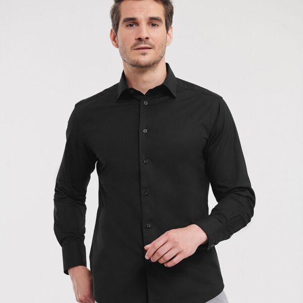 Long sleeve easycare fitted shirt Thumbnail
