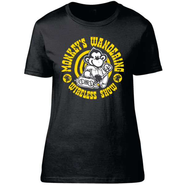 Monkey's Wandering Wireless Show - Women's Fitted T-Shirt Thumbnail